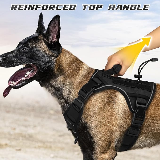 WINGOIN Black Tactical Dog Harness - Image 3