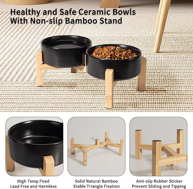 Elevated Ceramic Dog Bowl Set - Image 3