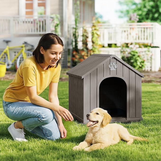 DRATO Indoor & Outdoor Dog Houses, Resin Material Pet Shelter - Image 5