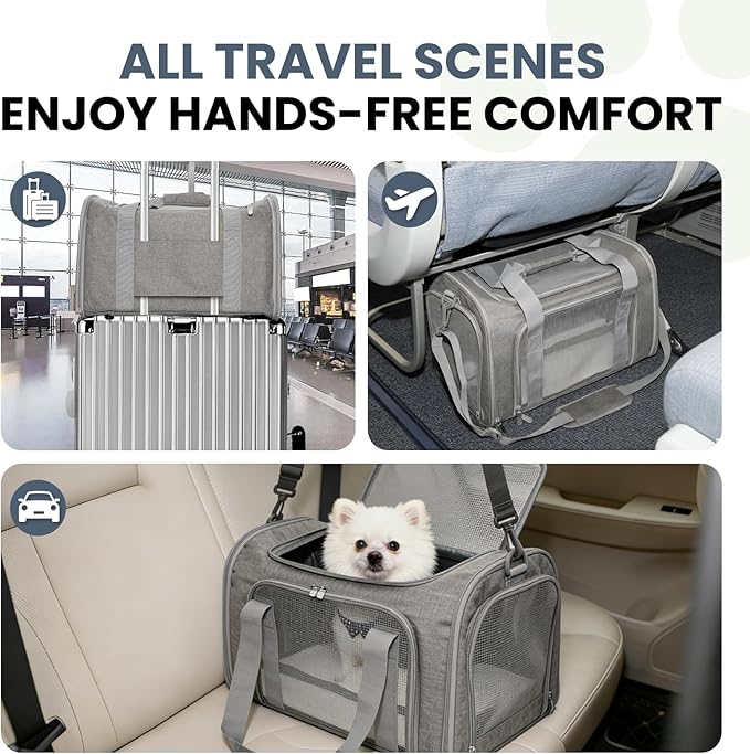 Expandable Cat Carrier Airline Approved Soft-Sided Pet Travel Carrier - Image 8