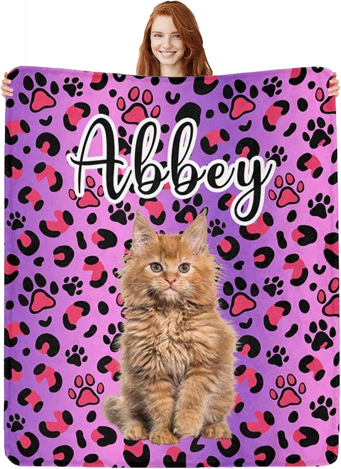 Custom Pet Name Blanket Personalized Dog Memory Blankets by Artsadd