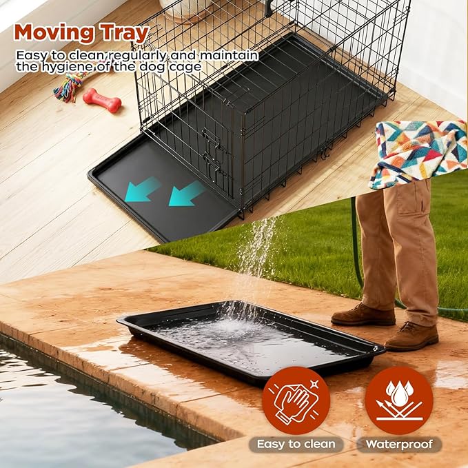 BestPet | Dog Crate | 48" | Black | Foldable Metal Kennel - Image 4
