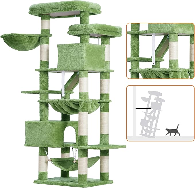 Heybly Cat Tree, 71-Inch Tall Tower - Image 6