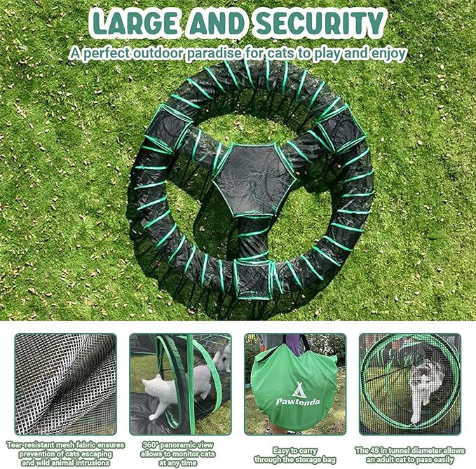 Pawtenda Outdoor Cat Enclosures, 10 in 1 Cat Tent - Image 5
