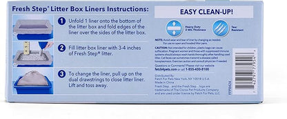 Fresh Step Jumbo Drawstring Cat Litter Box Liners Unscented Heavy Duty Kitty - Image 5