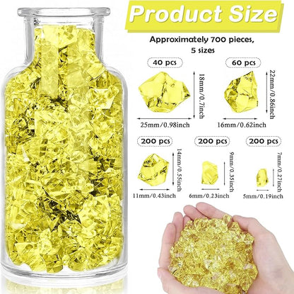 Fake Ice Cubes - 700Pcs 5 Size Acrylic Ice - Image 3