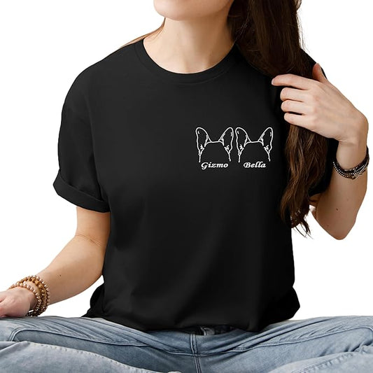 Custom Dog Mom Shirt Personalized Dog Ears Sweatshirt by CustomUnique