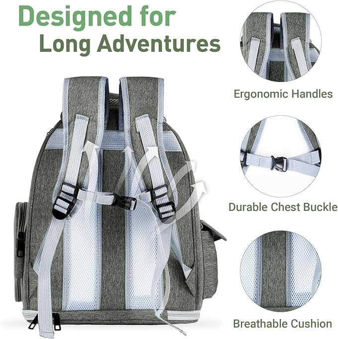 Cat Backpack Carrier with Large Space Bubble Window, Airline Approved - Image 4