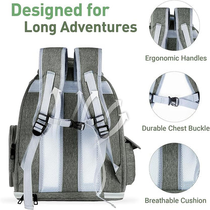 Cat Backpack Carrier with Large Space Bubble Window, Airline Approved - Image 4