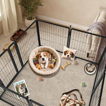 Dog Playpen 24 inch 12 Panels for Indoor & Outdoor Use – Heavy-Duty Metal Pet - Image 3