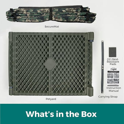 MyPet Petyard Protect Bundle: Freestanding 6-Panel Hunter Green Yard - Image 11