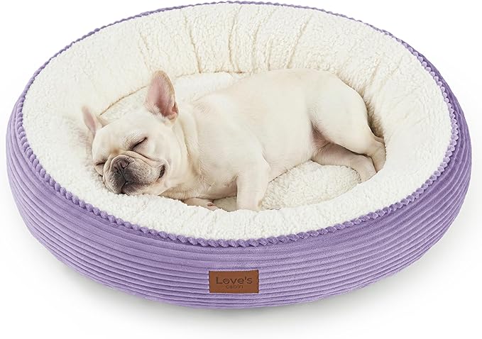 Love's cabin Round Donut Cat and Dog Cushion Bed, 30in Pet Bed by Lovescabin