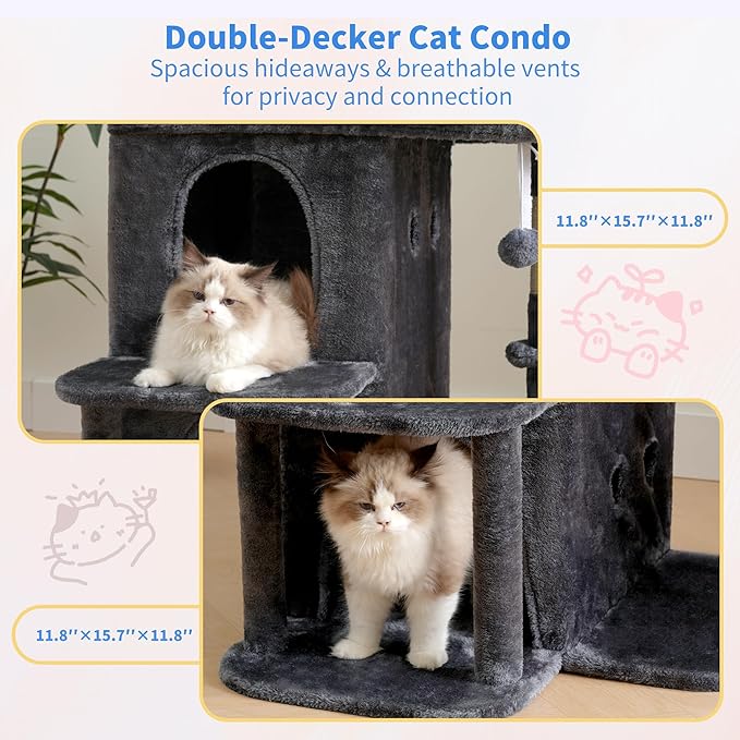 Heybly Cat Tree, 26.3-inch Cat Tower - Image 6