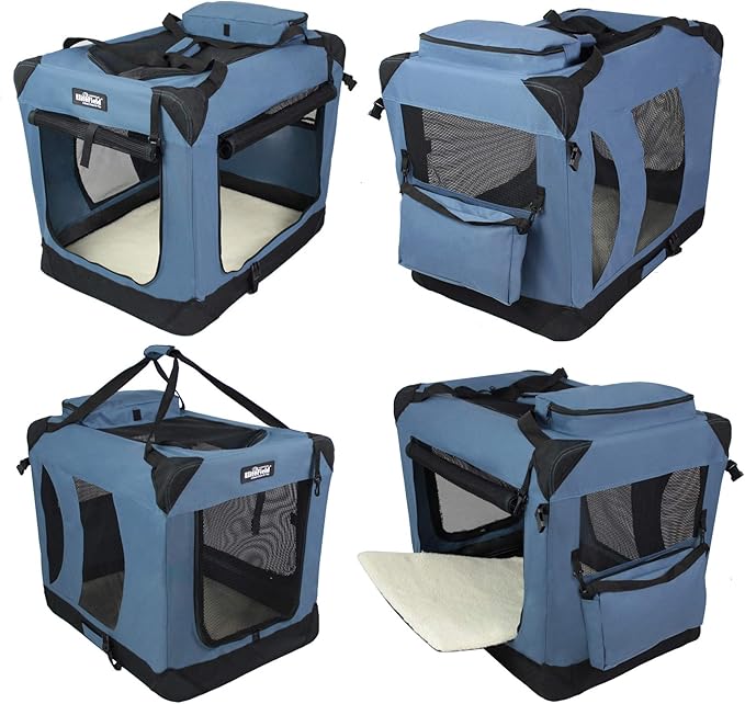 EliteField 3-Door Folding Soft Dog Crate - Image 4