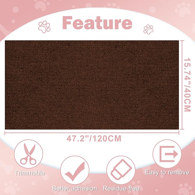 ENONCI Cat Scratcher Pad, 47.2"x15.8" Scratching Mat, Trimmable Anti Scratch - Image 8
