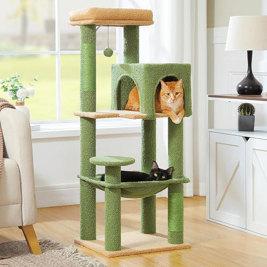 MUTTROS Cactus Cat Tree for Indoor Cats, 44.5" Multi-Level Cat Tower by MUTTROS