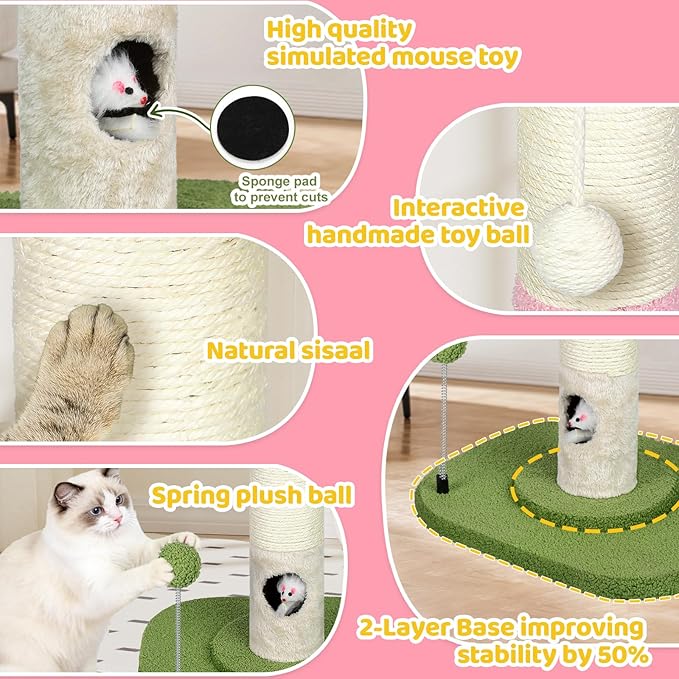 Tall Cat Scratching Post for Indoor Cats Adults, Cat Scratch Post - Image 3