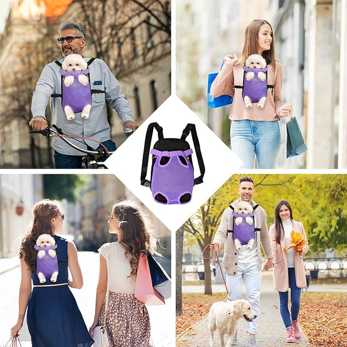 FEimaX Dog Carrier Backpack Pet Legs Out Front Cat Travel Bag, Adjustable Puppy - Image 6