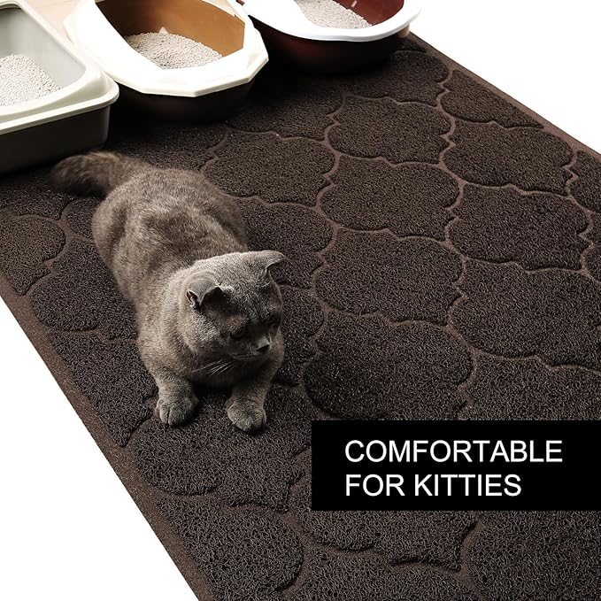 LittleTiger Cat Litter Mat, XL Super Size, Phthalate Free, 46x35 Inches - Image 6