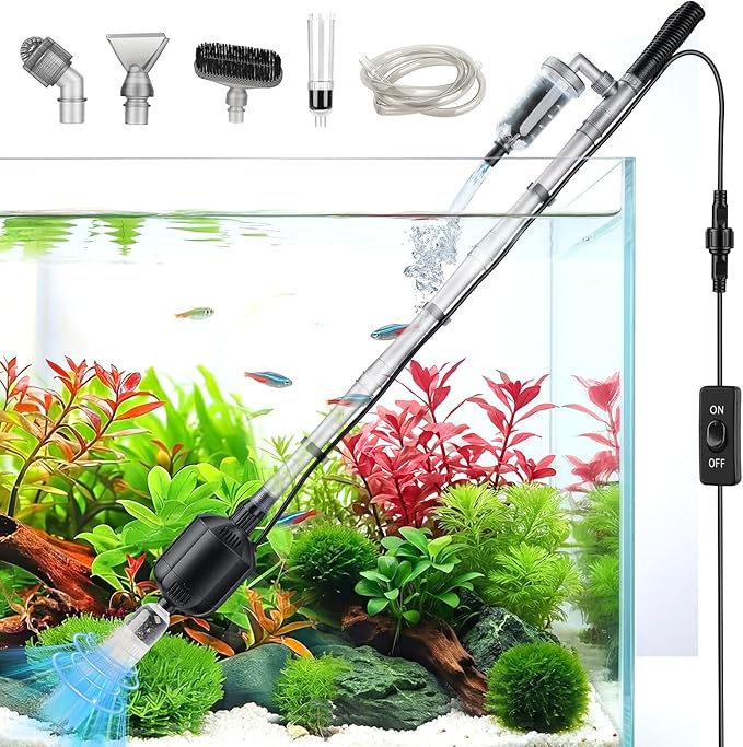 hygger 5 in 1 Electric Aquarium Gravel Cleaner, 360GPH Automatic Fish Tank by hygger
