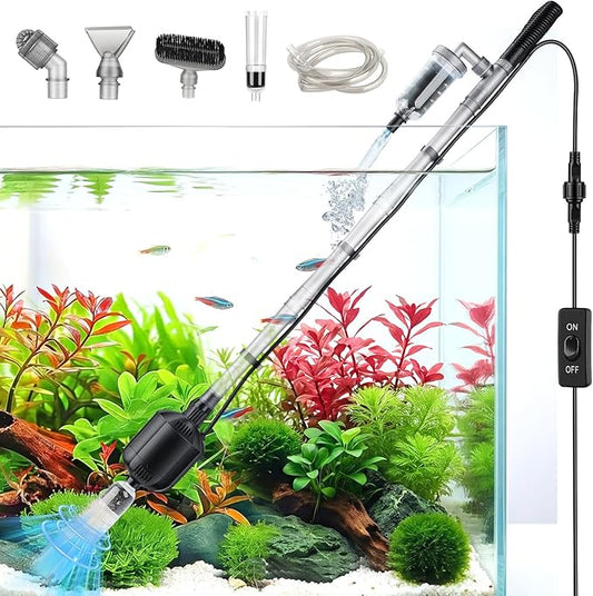 hygger 5 in 1 Electric Aquarium Gravel Cleaner, 360GPH Automatic Fish Tank by hygger