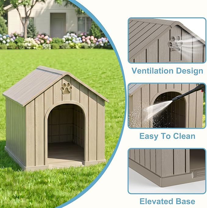 EFU Small Dog House Outdoor Indoor, Waterproof Puppy Dog House - Image 3