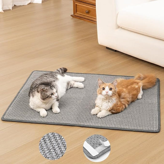 Conlun Extra Large Cat Scratcher Mat, Natural Sisal Cat Scratching Pad by Conlun