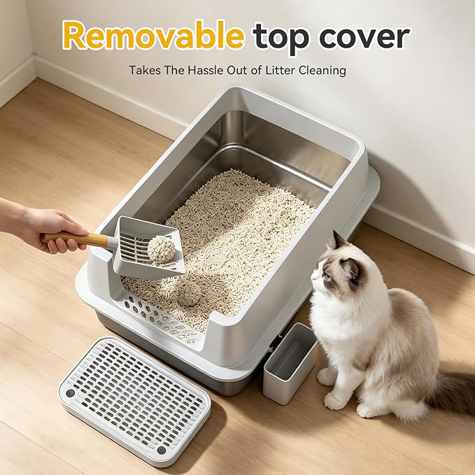 Extra Large Stainless Steel Litter Box - Image 8