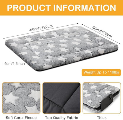 VitalCozy 4 Pcs Dog Crate Pads, Ultra Soft Warm Washable Anti-Slip Kennel Bed - Image 2