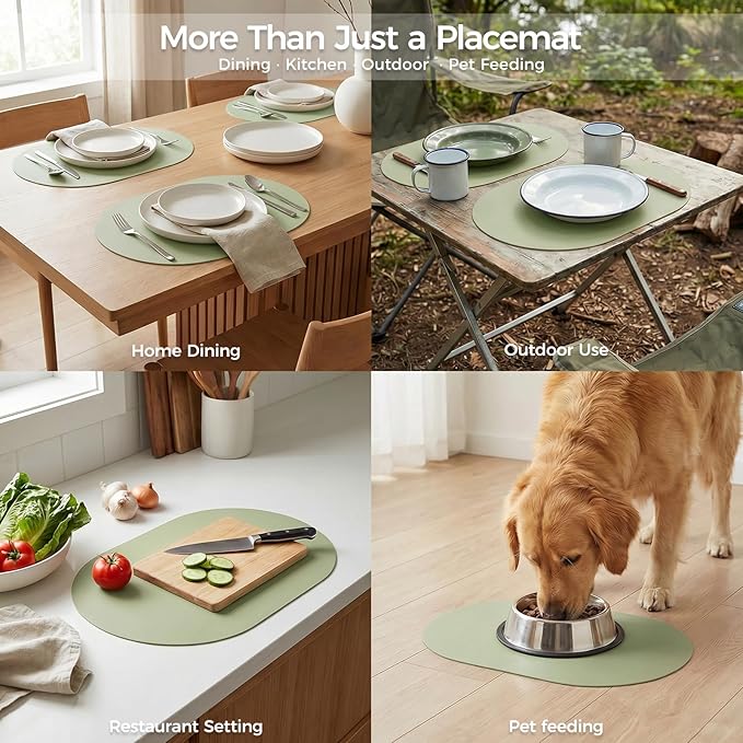 Premium Thick Silicone Placemat，Heat & Oil Resistant, Non-Slip Table Mat - Image 3