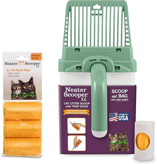 Neater Pet Brands Neater Scooper XL Cat Litter Scoop, 60 Refill Bags – by NeaterPetBrands