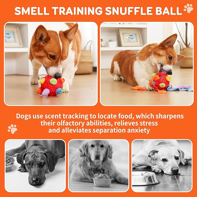 Dog Snuffle Ball Toy, Interactive Dog Puzzle Ball, Encourage Natural Foraging - Image 5