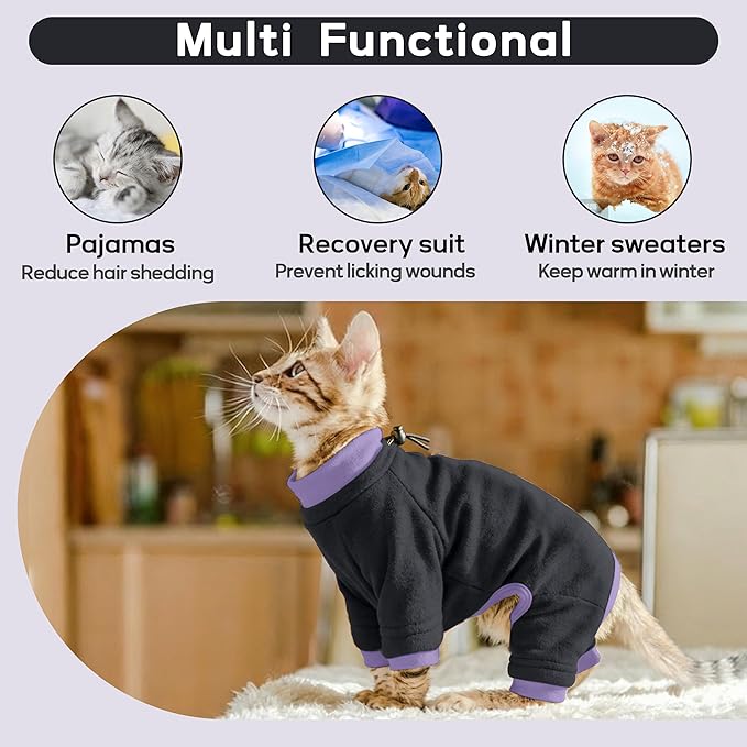 PUMYPOREITY Cat Anti-Licking Sweater – Reduce Over-Grooming & Fur Shedding - Image 5
