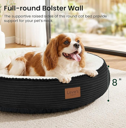 Love's cabin Round Donut Cat and Dog Cushion Bed, 30in Pet Bed - Image 6