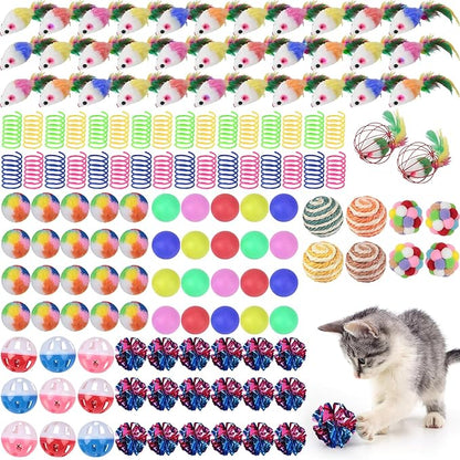 Shappy 150 Pcs Cat Toys for Indoor Cats Bulk, Kitten Toys Pack, Variety by Shappy
