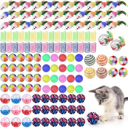 Shappy 150 Pcs Cat Toys for Indoor Cats Bulk, Kitten Toys Pack, Variety by Shappy