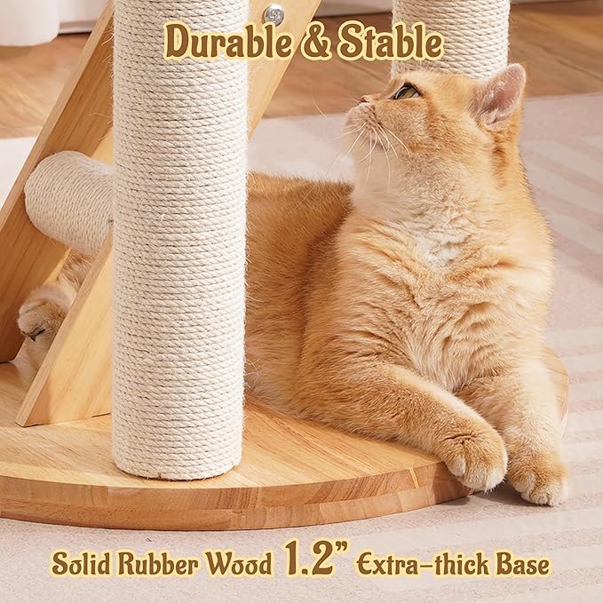 Modern Cat Tree Tower with Scratching Post, 61.5in Tall Cat Tree - Image 9