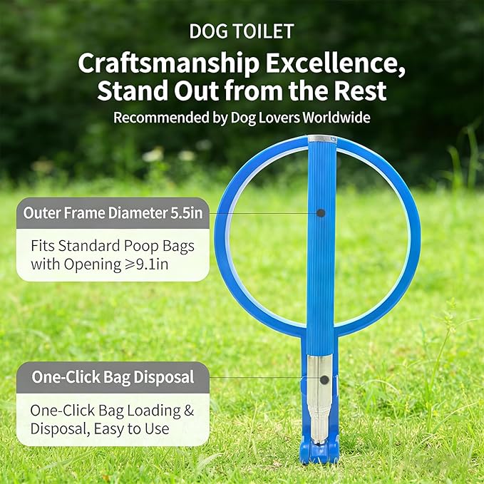 Dog Poop Scooper, 35.4 Inch Retractable Stainless Steel Handle, - Image 5