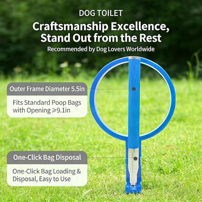 Dog Poop Scooper, 35.4 Inch Retractable Stainless Steel Handle, - Image 5
