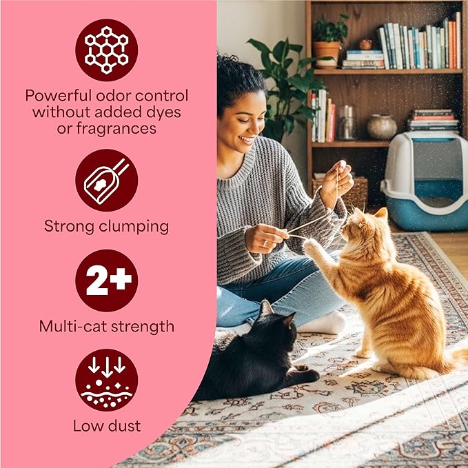 Fresh Step Advanced Simply Unscented Multi Cat Clumping Cat Litter, Low Dust - Image 8