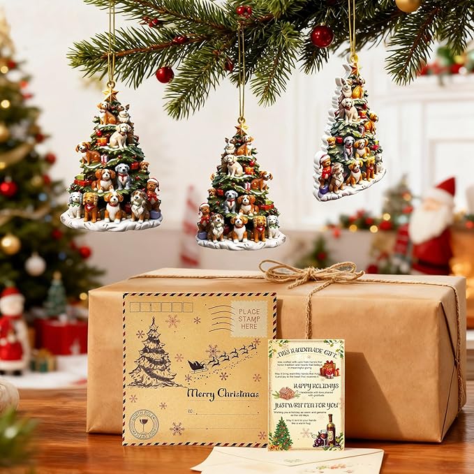 Christmas Ornaments Dog, 2025 Relief Christmas Tree Ornaments Dog Lovers - Image 5