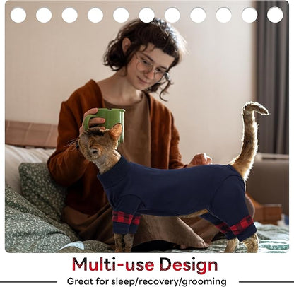 PUMYPOREITY Cat Pajamas, Stretchy 4-Leg Design - Image 4