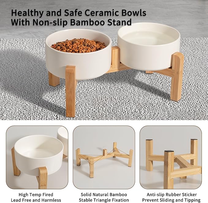 Elevated Ceramic Dog Bowl Set - Image 3