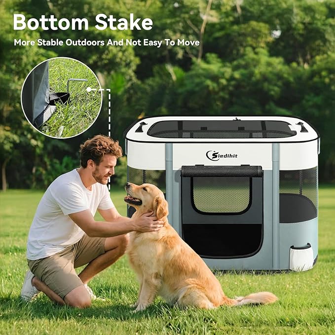 Dog Playpen, Cat Pet Puppy Pen, Portable Playpens - Image 5