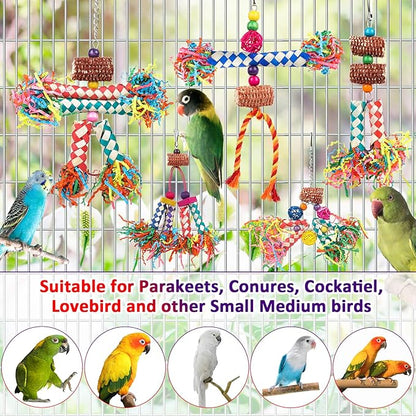 LifeIdeas Bird Shredding Toys, Colorful Bird Foraging Toys - Image 6