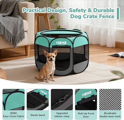 Dog Cat Playpen, Portable Small Animal Playpen Crate Indoor - Image 7