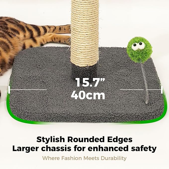 TINYBEAST 34" Tall Cat Scratching Post, Cat Scratcher Featuring Natural Sisal - Image 6