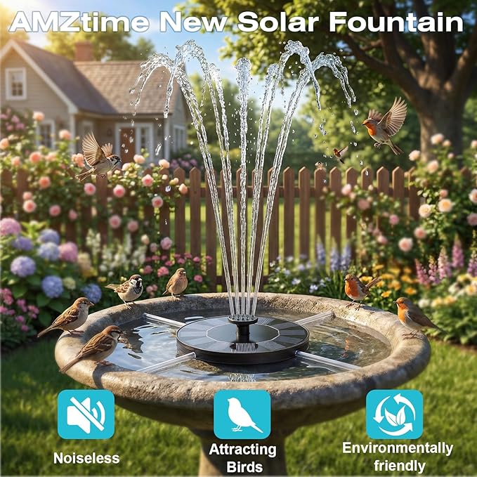AMZtime 1.4W Solar Fountain - Image 2