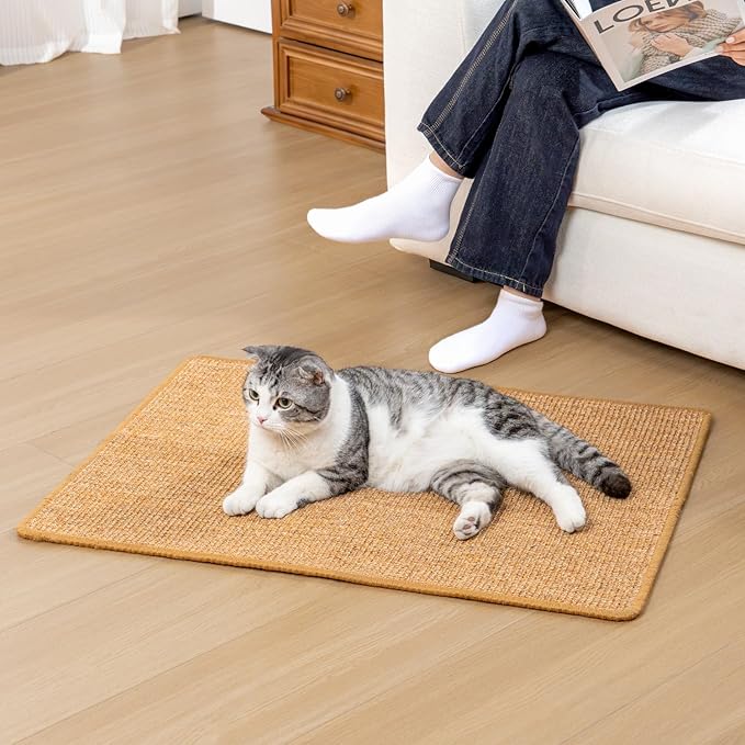 Conlun Cat Scratcher Mat, Natural Sisal Cat Scratch Pad - Image 9