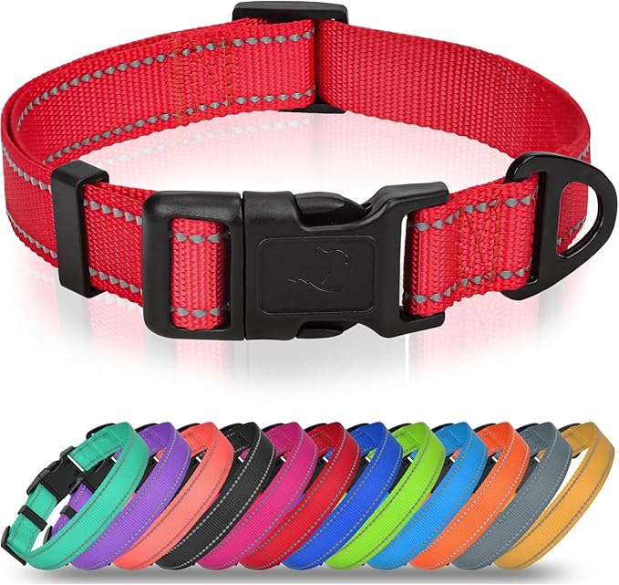 Joytale Dog Collars for Medium Dogs, Comfortable Double-Sided Reflective Nylon by Joytale